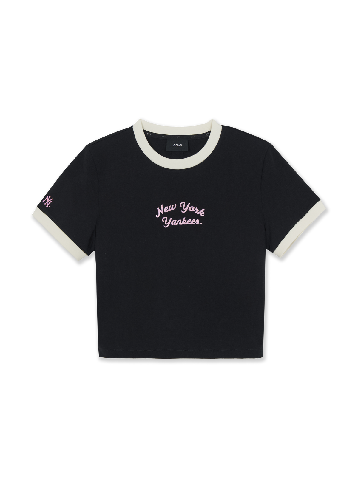 Women's Sportive Lettering Slim Crop Ringer T-shirts