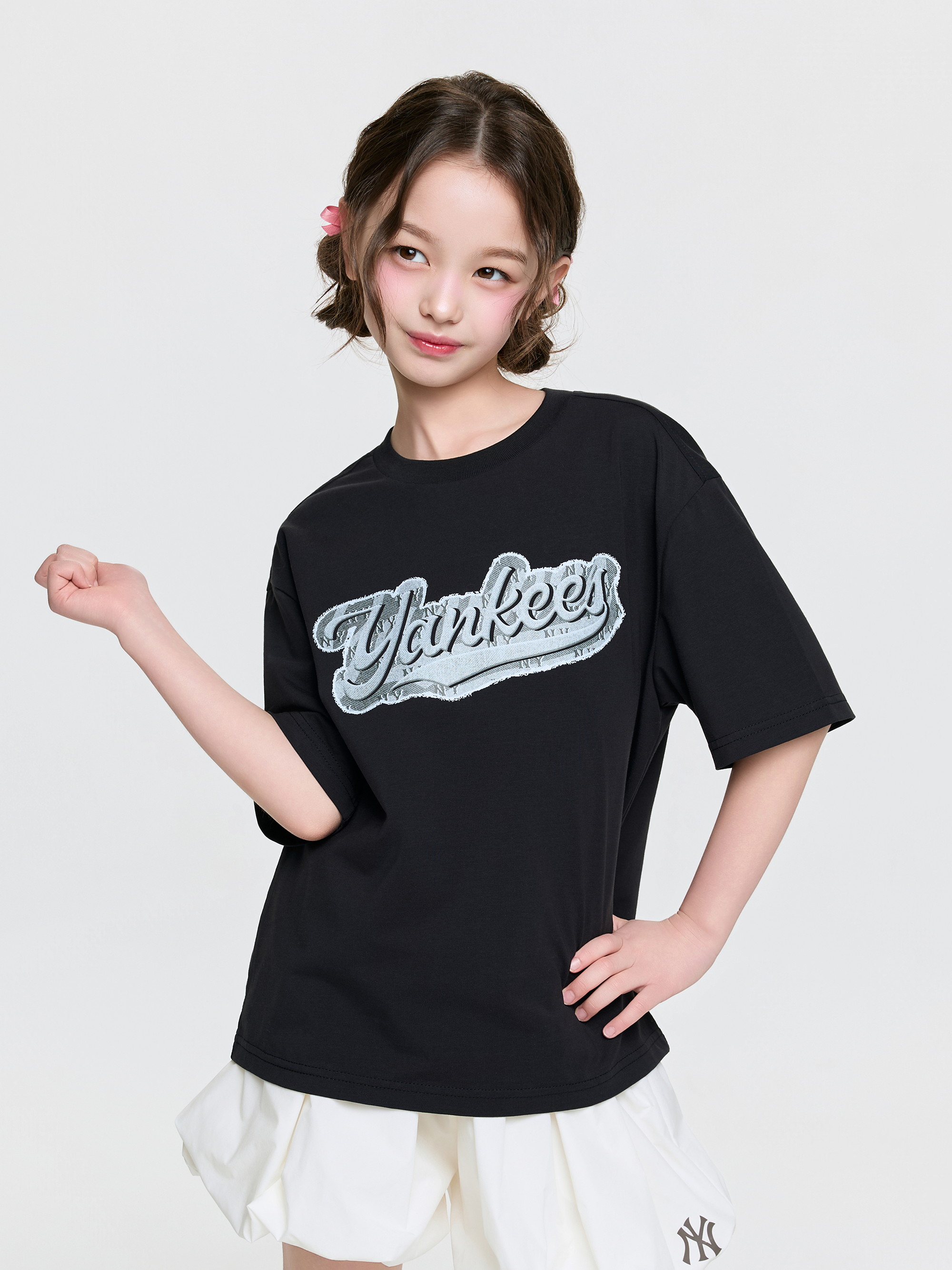 STREET MONOGRAM DENIM CURSIVE T-shirt