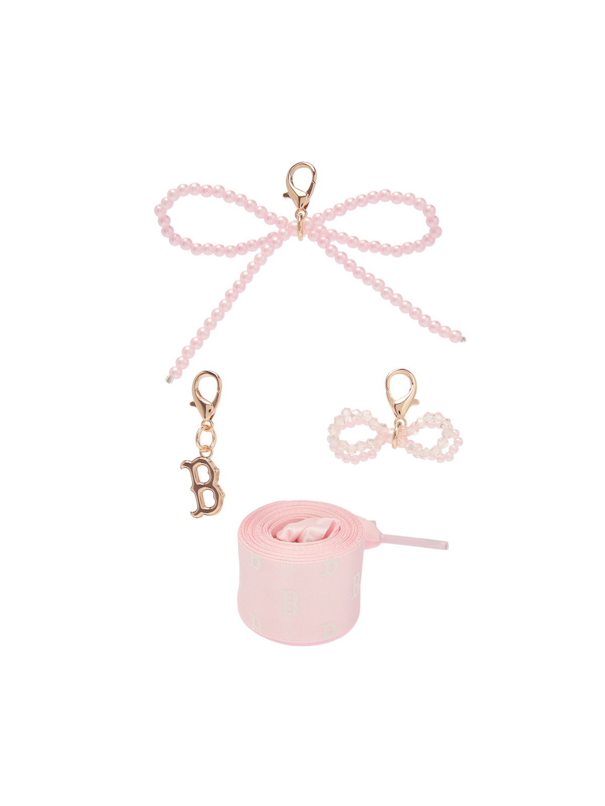 Team Logo Pearl Ribbon Shoelace Set