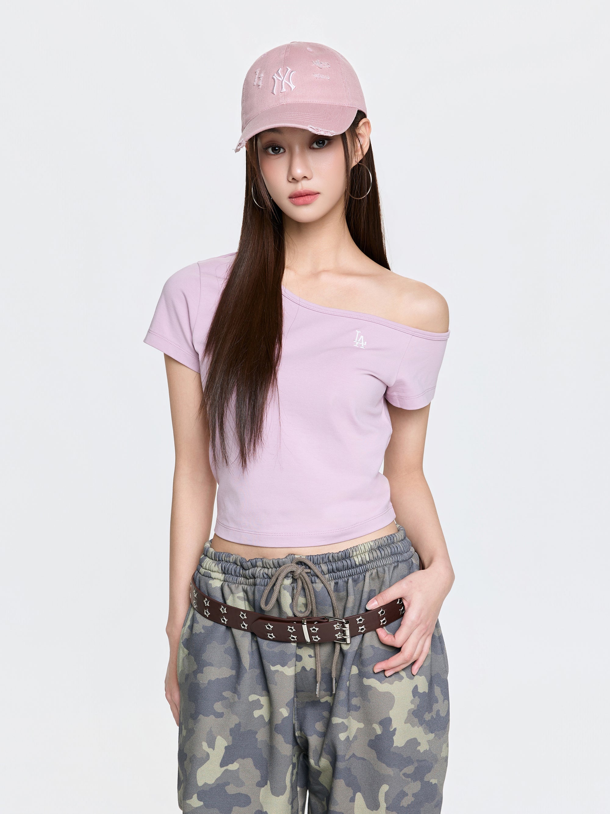 Women's Basic Off Shoulder T-Shirts