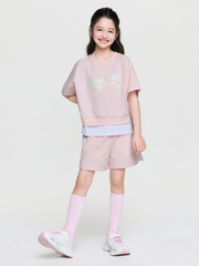 Street Basic Layered T-shirt Set (Girl's)