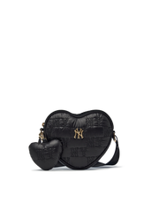 Quilted Monogram Heart Cross Bag