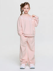 Street Girl's Lettering Layered Sweatshirt Set