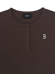 Women's Vintage Slim Henley Neck T-shirt