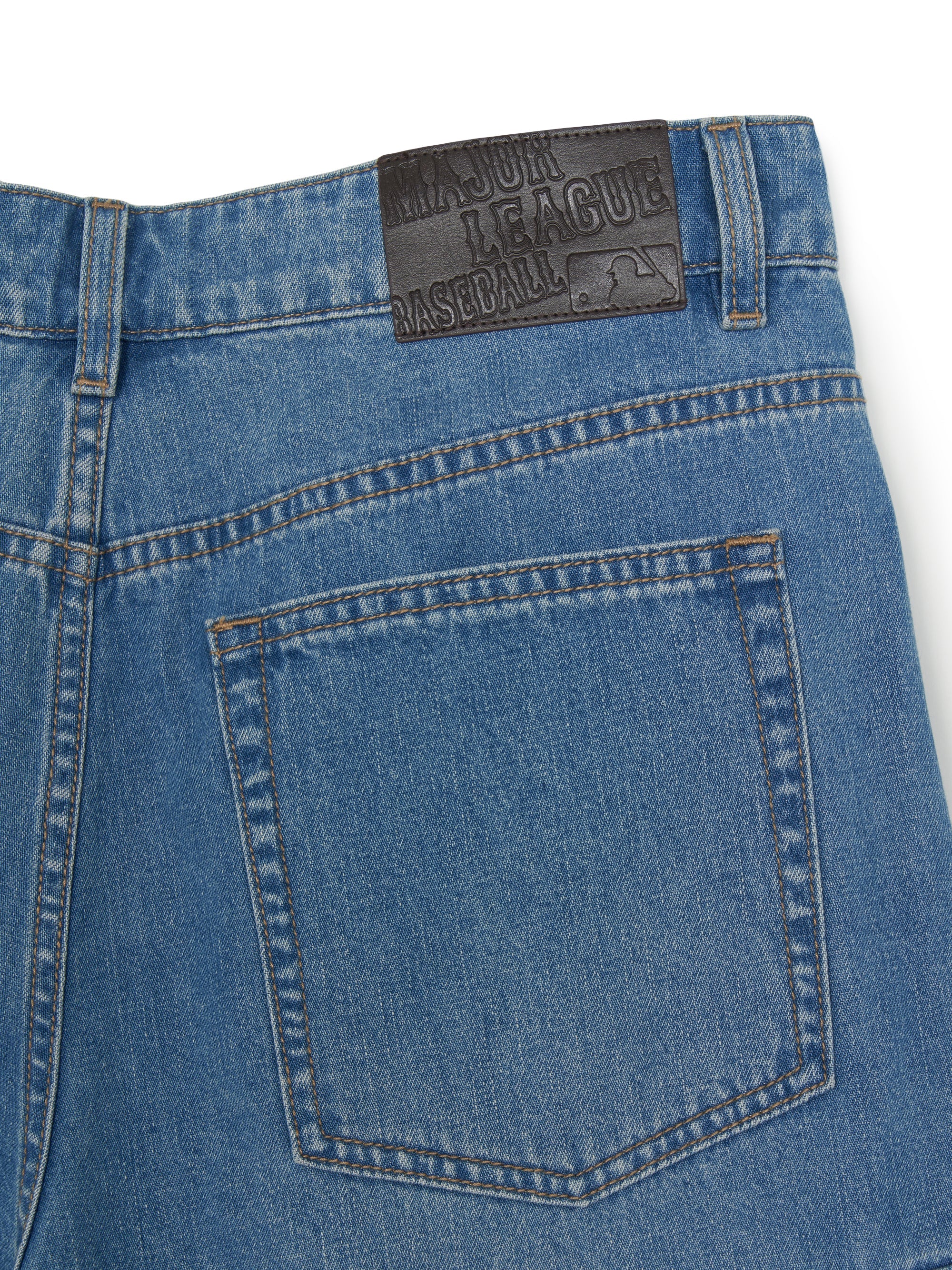 Men's Varsity Vintage Slub Cargo Denim Bermuda Pants