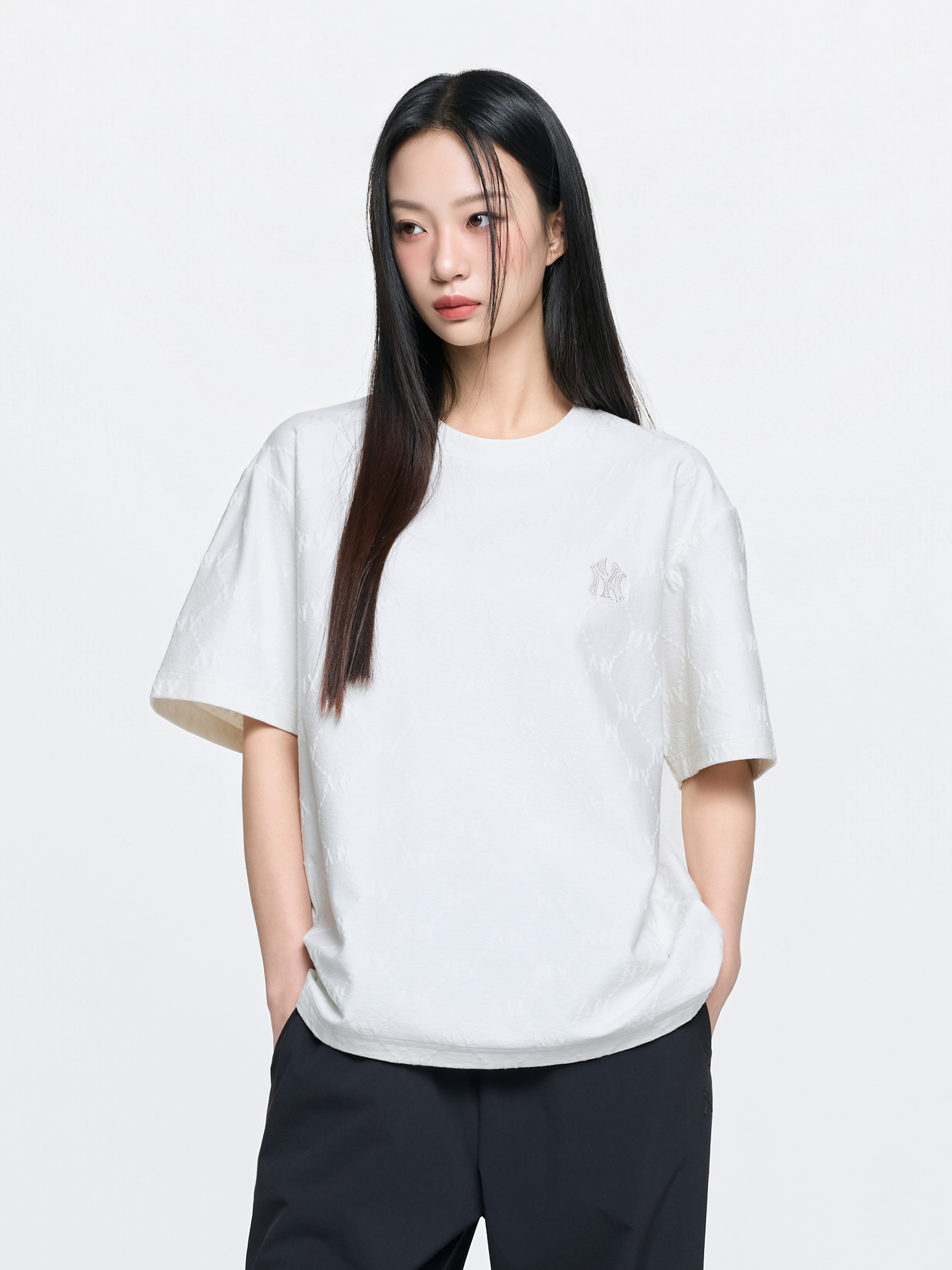 Dia Monogram Tonal Jacquard Over Fit T-Shirts