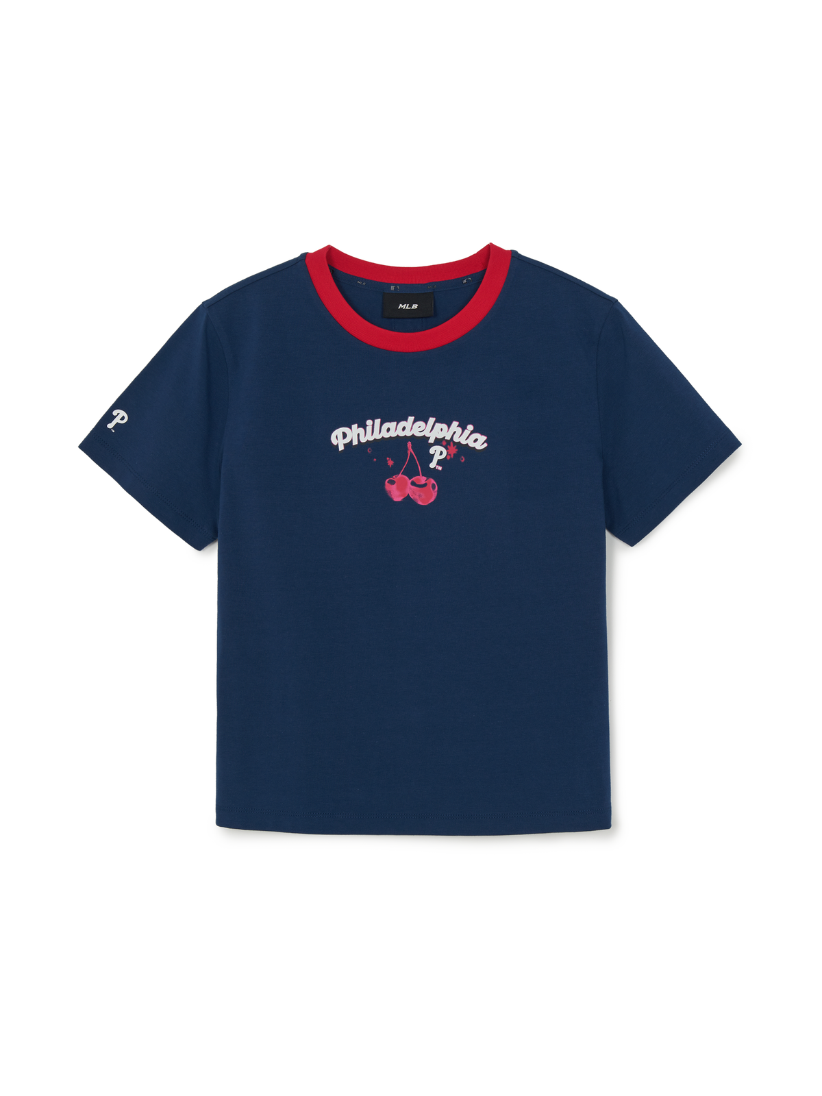 Women's Summer Fruits Lifestyle Slim Semi Crop Ringer T-Shirts