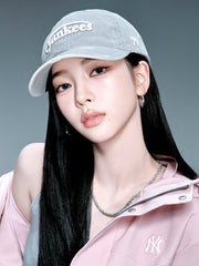 Vintage Damage Curve Logo Unstructured Ballcap