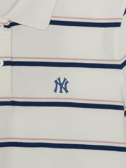 Women's Varsity Stripe Crop Polo T-Shirts
