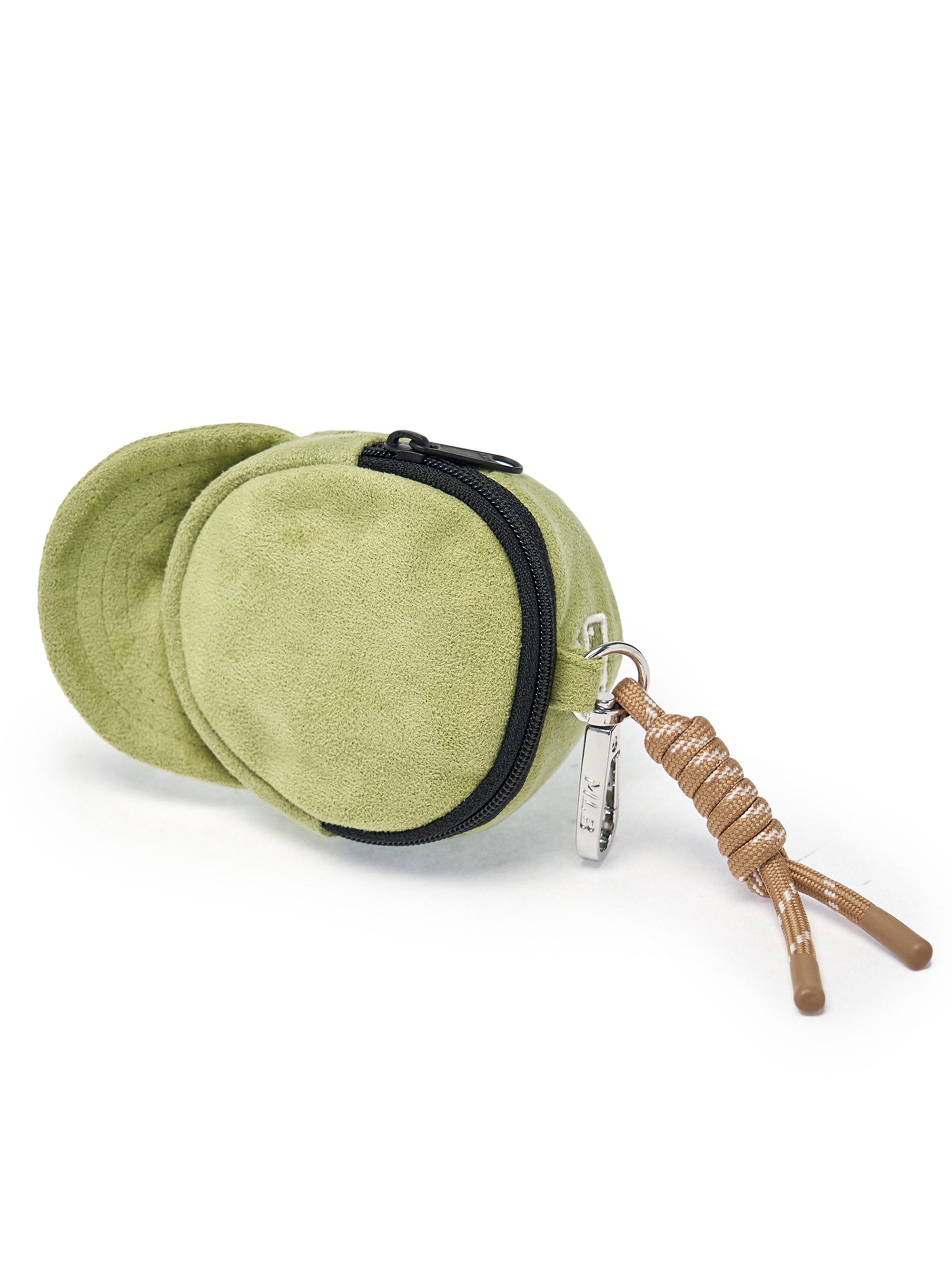 Basic Suede Ballcap Pouch Keyring