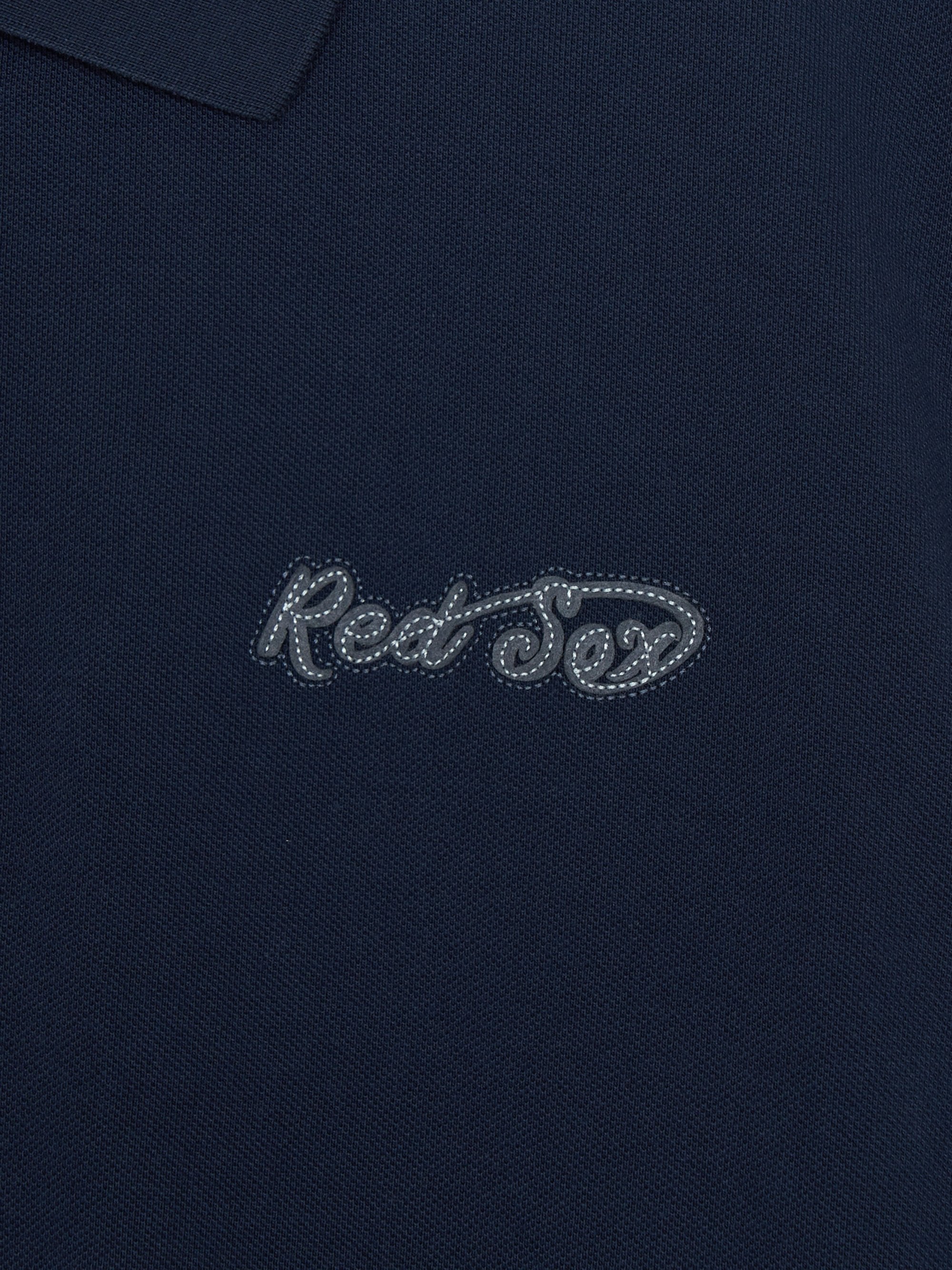 Varsity Small Cursive Over Fit Polo T-Shirts