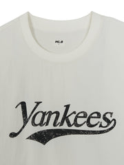 Varsity Cursive Woven Short Sleeve Sweatshirt