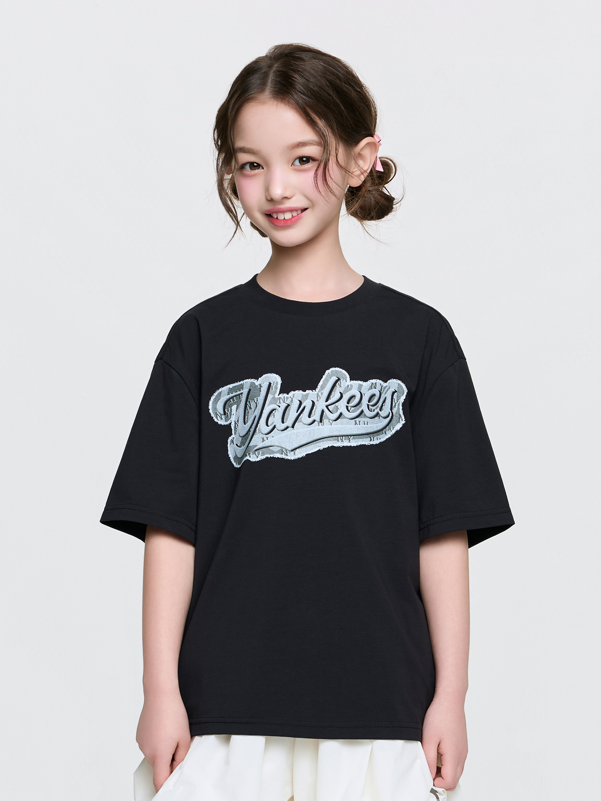 STREET MONOGRAM DENIM CURSIVE T-shirt