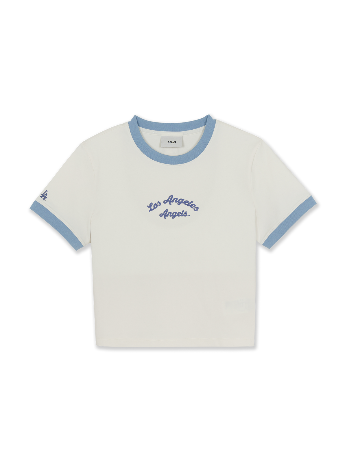 Women's Sportive Lettering Slim Crop Ringer T-shirts