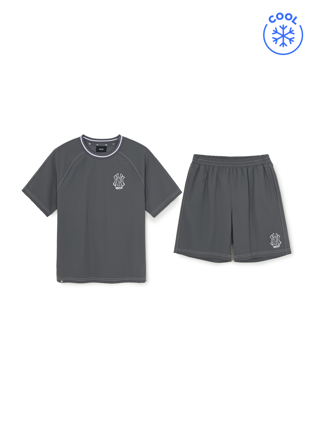 STEET BASIC WOVEN BIG LOGO T-SHIRT SET