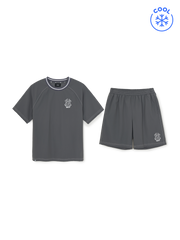 STEET BASIC WOVEN BIG LOGO T-SHIRT SET