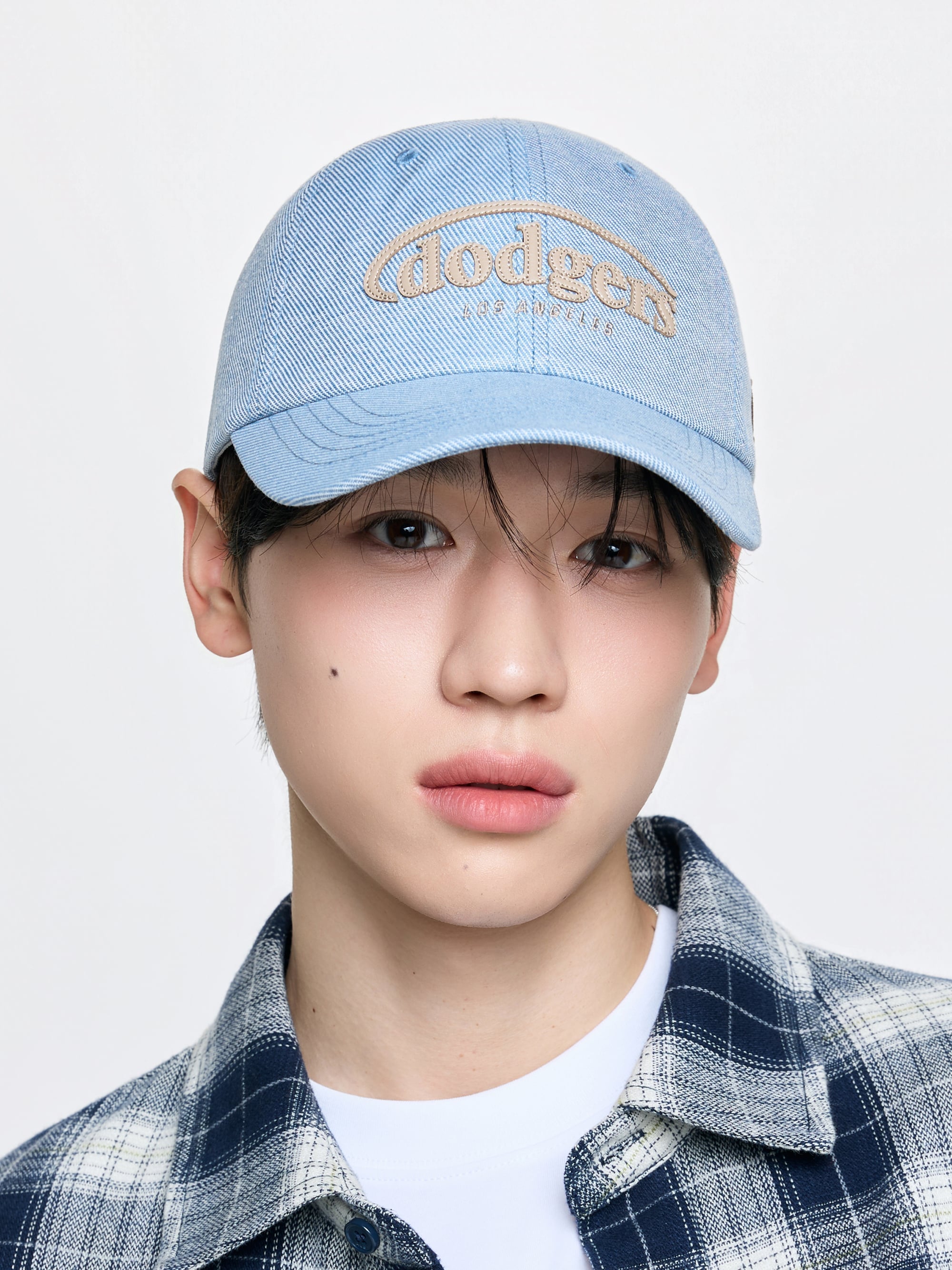 Vintage Denim Curve Logo Unstructured Ballcap