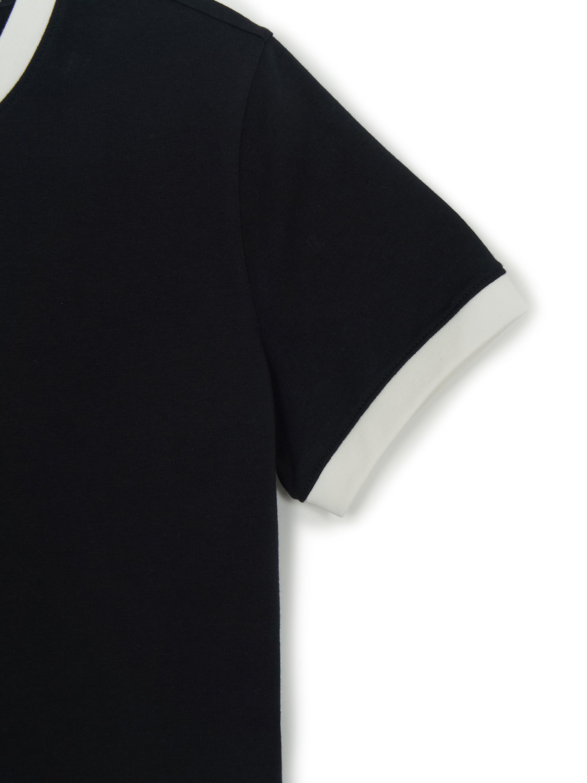 Women's Sportive Cursive Ringer Crop T-shirts
