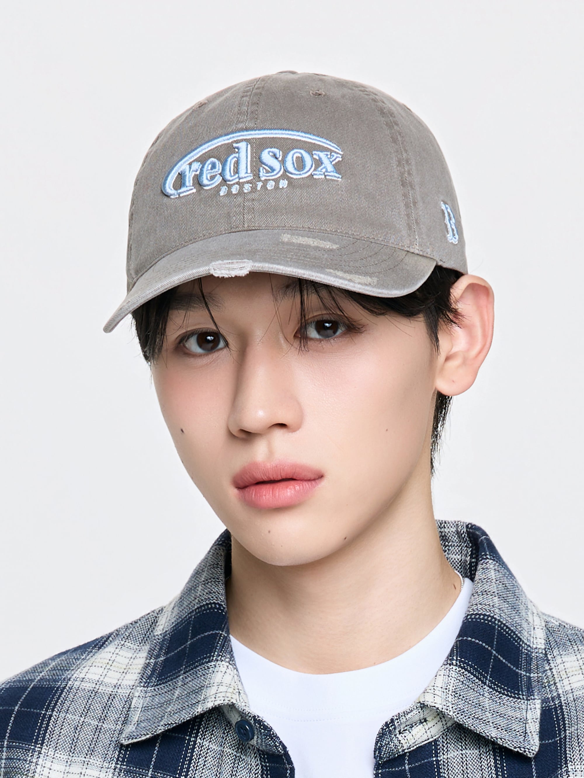 Vintage Damage Curve Logo Unstructured Ballcap
