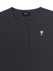 Women's Vintage Slim Henley Neck T-shirt