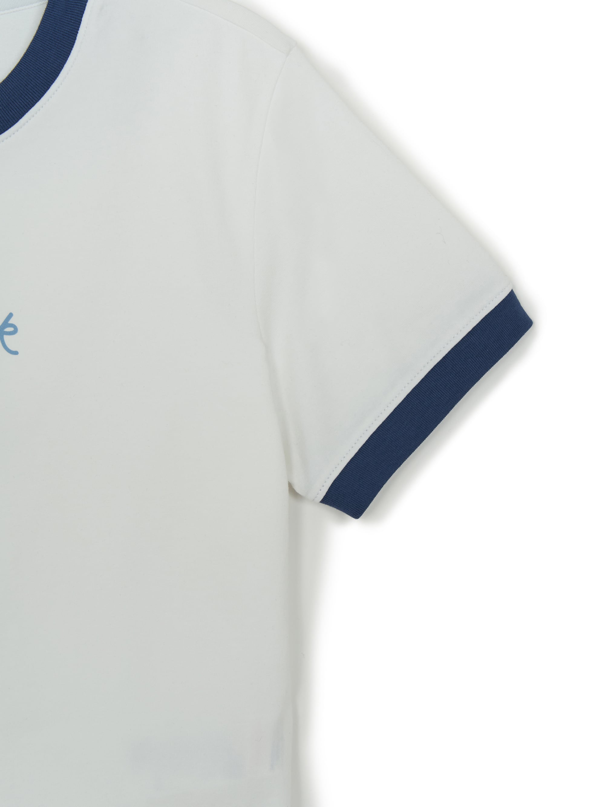 Women's Sportive Cursive Ringer Crop T-shirts