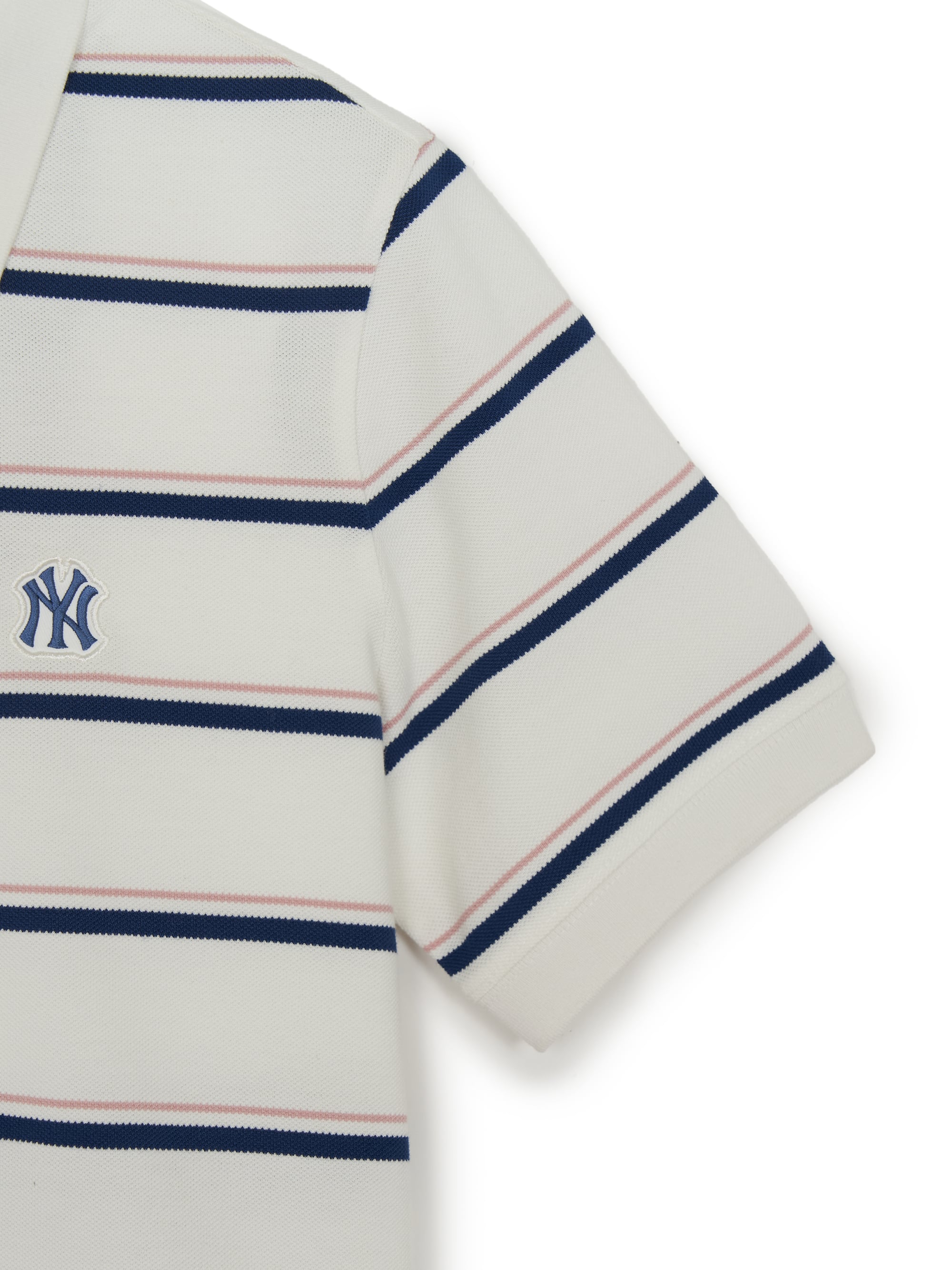 Women's Varsity Stripe Crop Polo T-Shirts