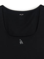 Women's Basic Lace Square Neck Slim Semi Crop T-shirts