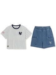 STREET BASIC STRIPED DENIM T-shirt SET(Girl's)