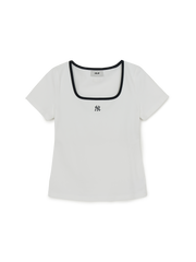Women's Basic Square Neck Slim Fit T-shirt