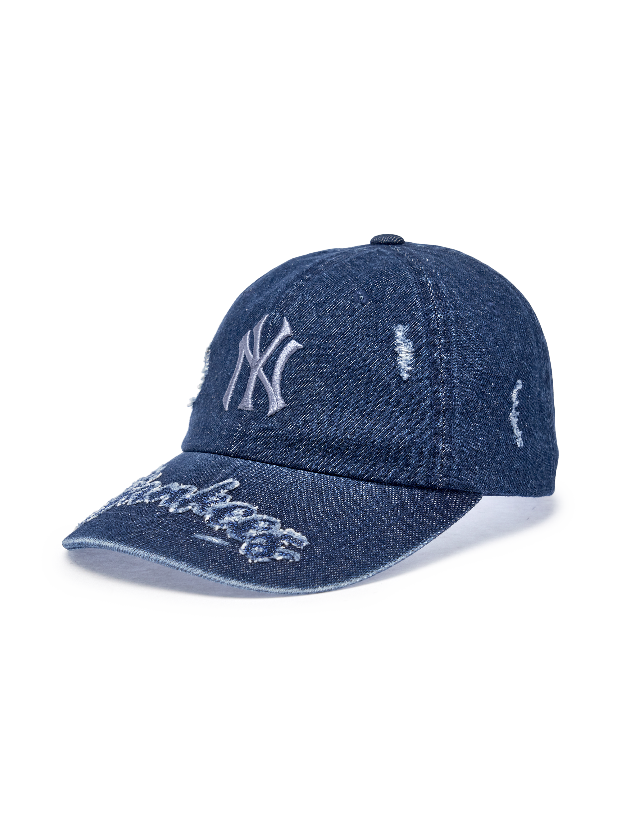 Vintage Destroyed Denim Unstructured Ballcap