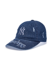 Vintage Destroyed Denim Unstructured Ballcap