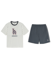 Varsity Striped T-shirt Set