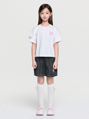 Street Basic Striped Denim T-shirt Set (Girl's)