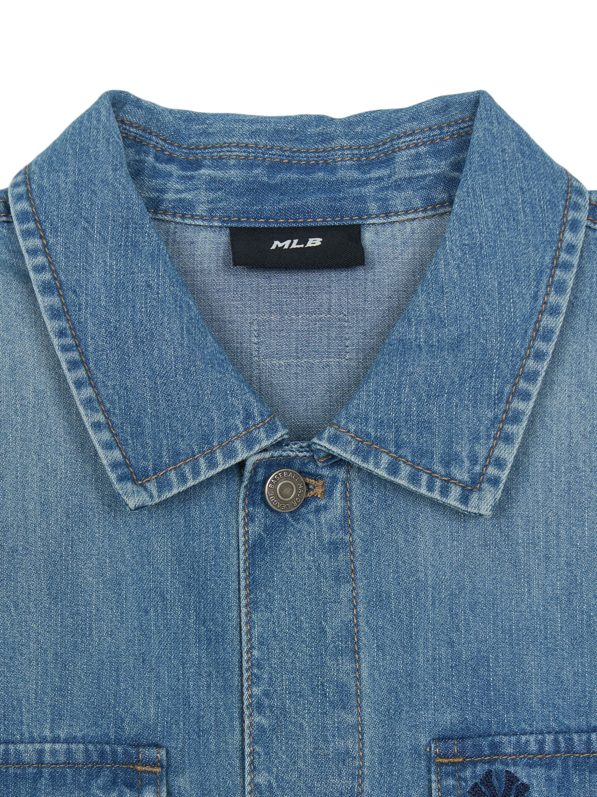 Varsity Vintage Slub Short Sleeve Denim Work Shirt