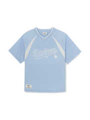 Sportive Varsity Woven Mesh Blocking T-shirt