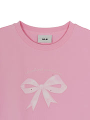 Women's Bow Tie Graphic Slim Semi Crop T-Shirts
