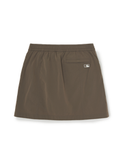 Women's Gorpcore Glossy Shirring Mini Skirt