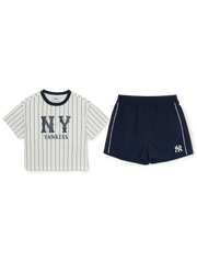 Varsity Girl's Striped T-shirt Set