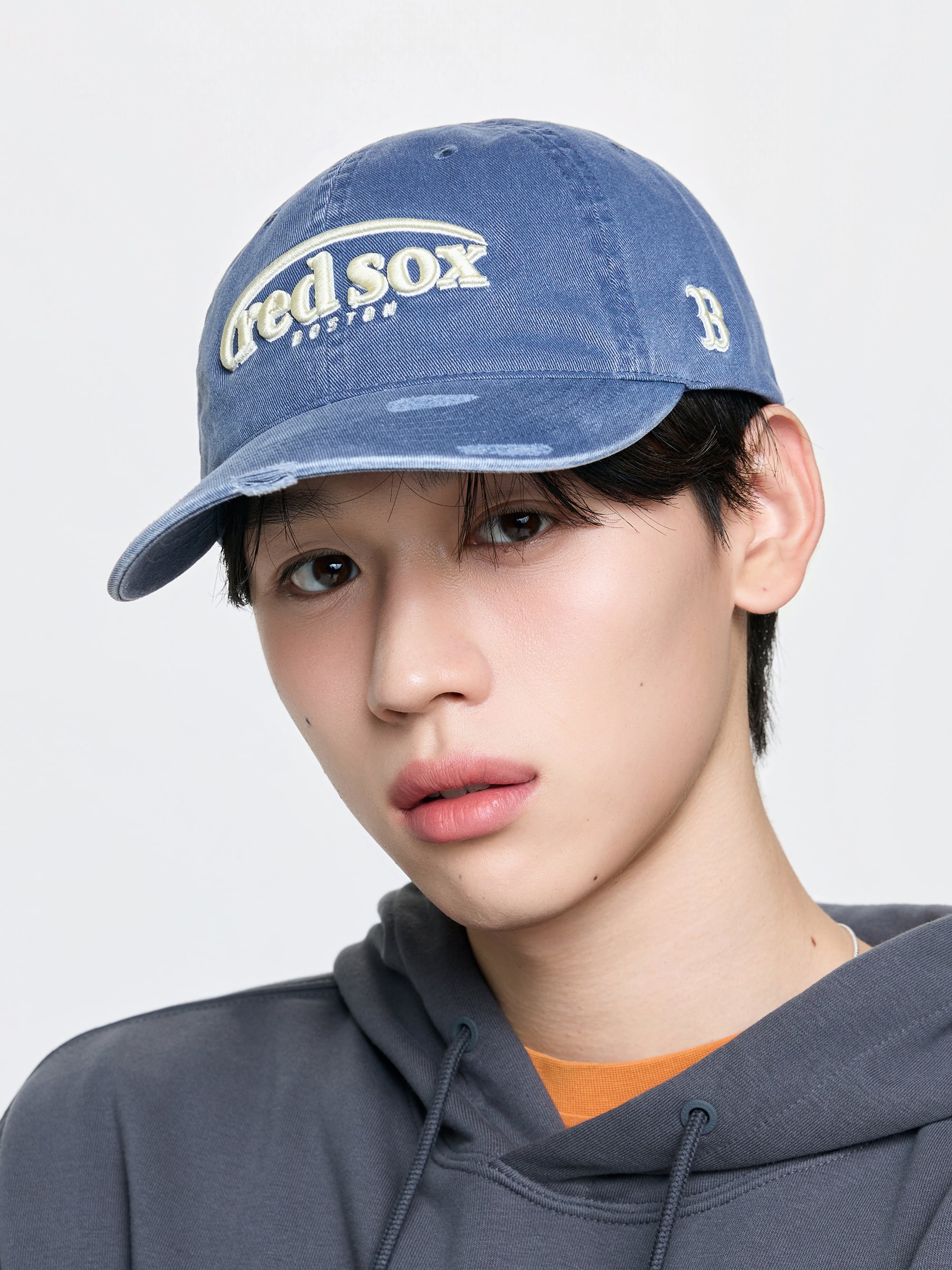 Vintage Damage Curve Logo Unstructured Ballcap