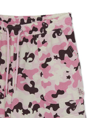 Women's Camo Low Rise Cotton Cargo Wide Pants