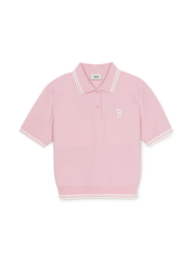 Women's Basic Crop Polo T-shirt