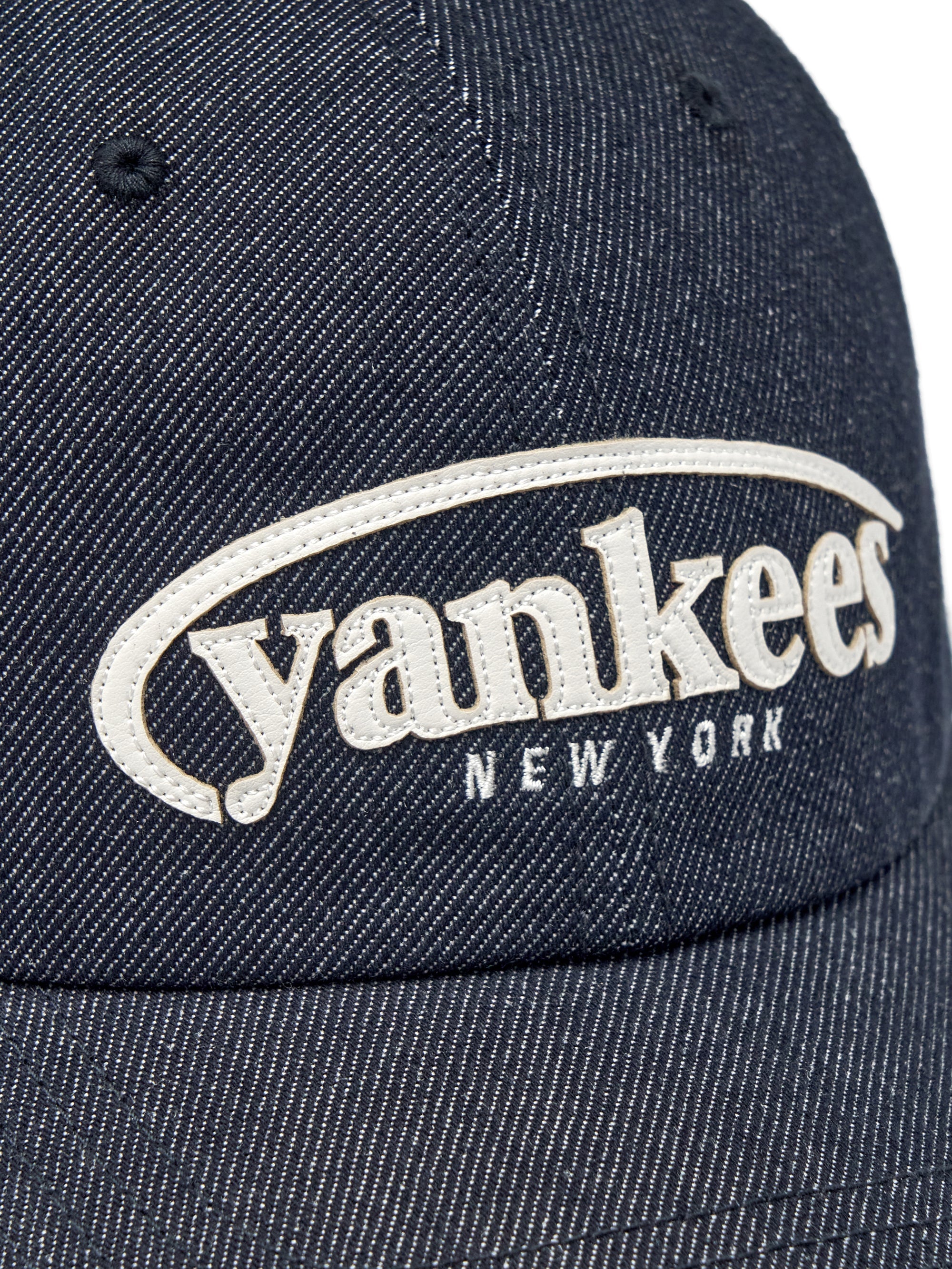 Vintage Denim Curve Logo Unstructured Ballcap