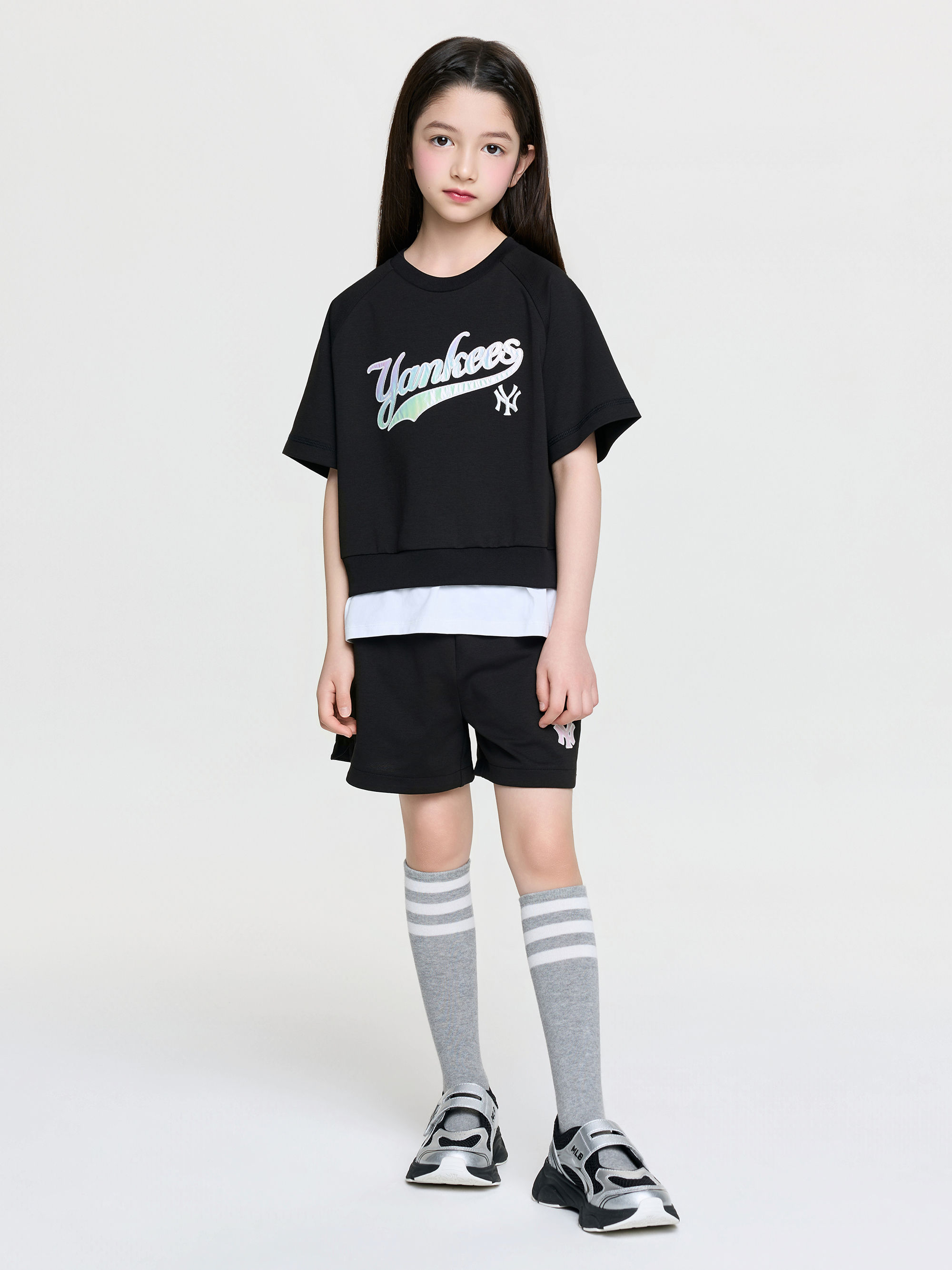 Street Basic Layered T-shirt Set (Girl's)