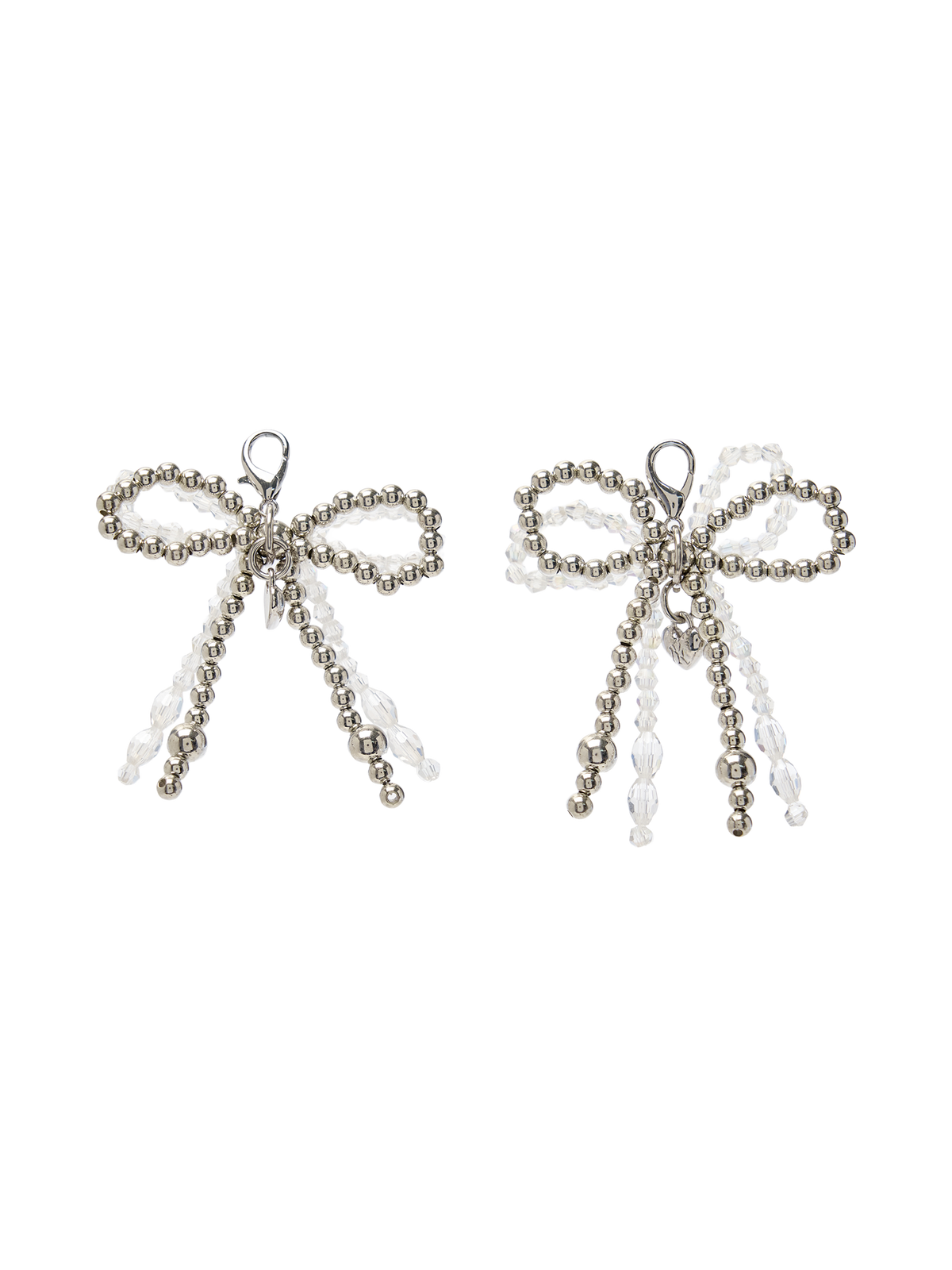 DOUBLE BEADS RIBBON CHARM