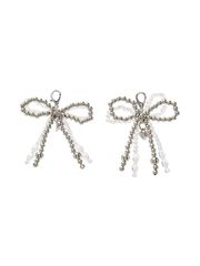 DOUBLE BEADS RIBBON CHARM