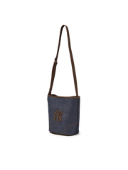 Denim Color Combination Bucket Bag