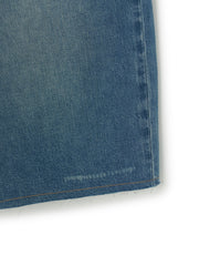 Women's Basic Small Logo Destroyed Denim Bermuda Pants