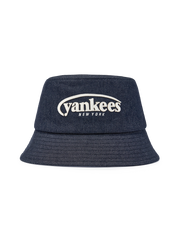 Vintage Denim Curve Logo Bucket Hat