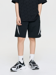 Sportive Varsity Mesh-Blocking Shorts(Set)