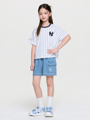 STREET BASIC STRIPED DENIM T-shirt SET(Girl's)